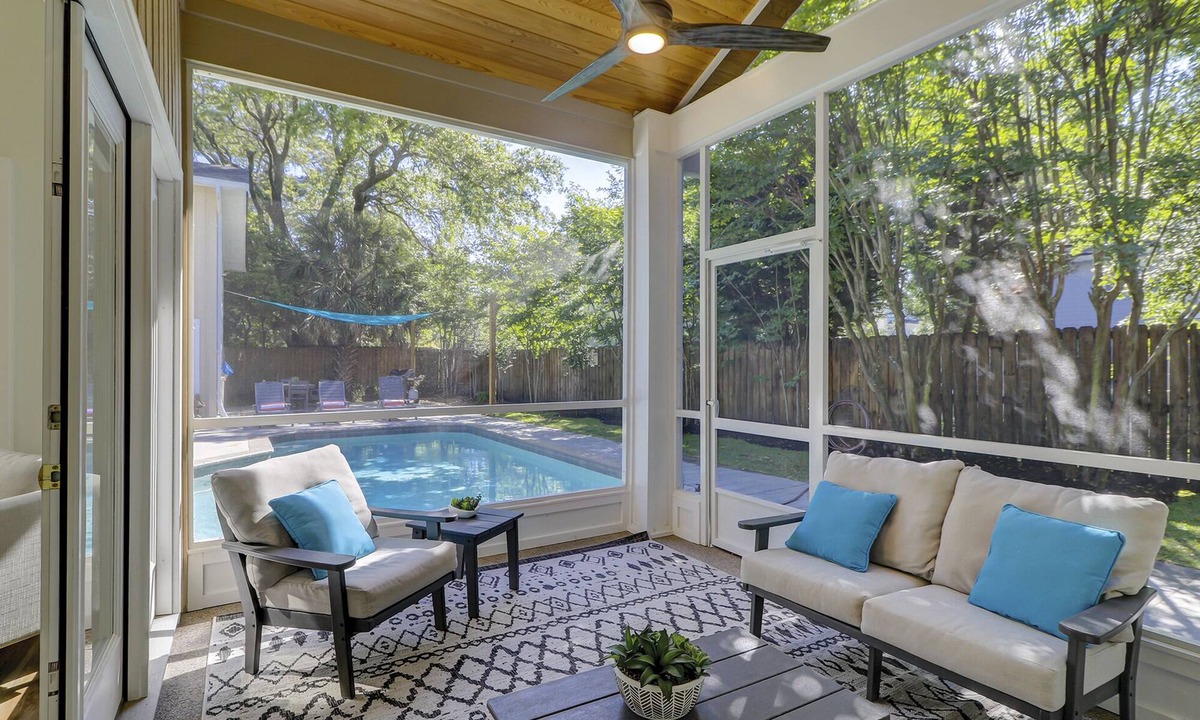 Folly Field House | 5 Bedroom home with Large Pool. 5 minute walk from Ocean. STR# 043892