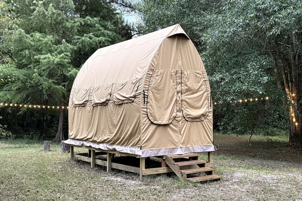 Ruffin RV Rental | Canvas Cabin with Camp Grill and Cozy Outdoor Retreat in Branchville, South Carolina