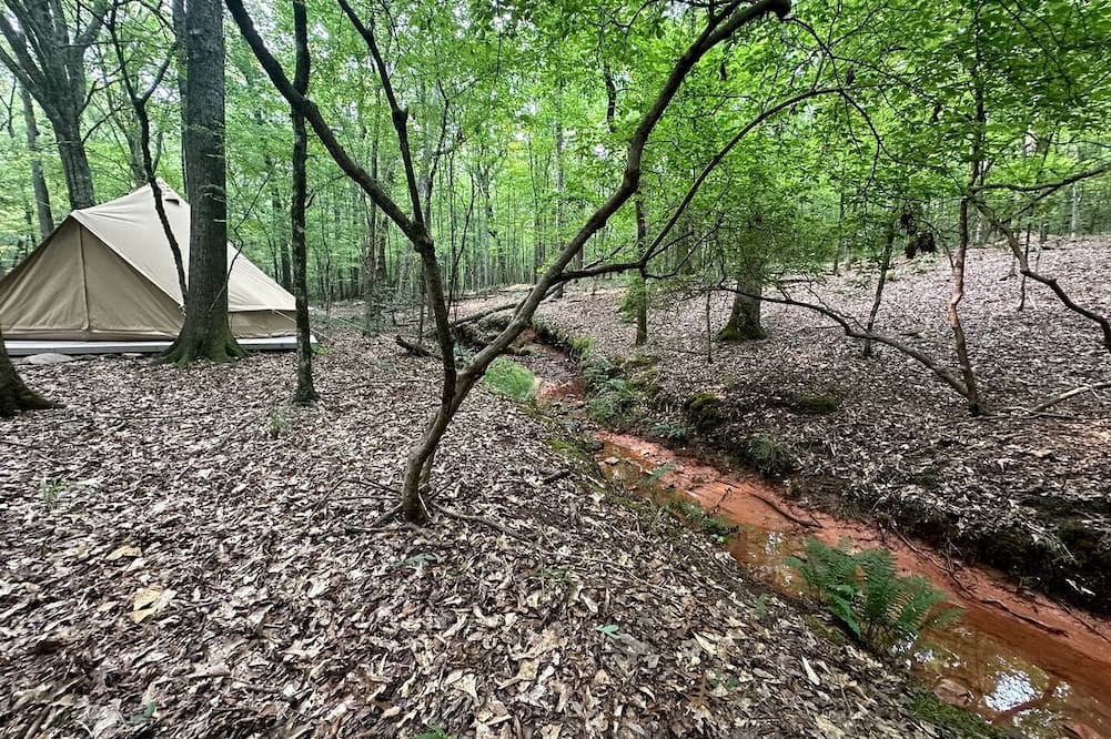 Lake Oconee RV Rental | Romantic Bell Tent Retreat in Georgia’s Enchanted Forest near Lake Oconee