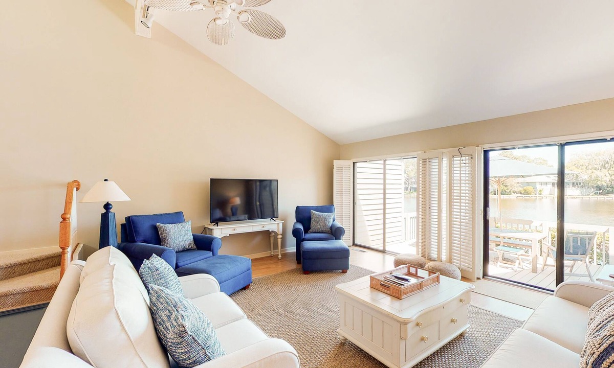 Sea Pines Villa | Spacious family retreat w/water view, large deck, & perfect location