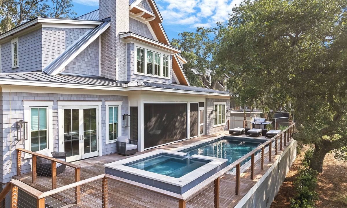 Vanderhorst Plantation House | Spacious Ocean Park Estate w/lagoon views, private pool, hot tub, screened porch