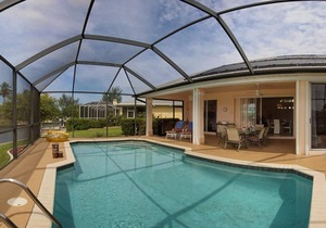 Spacious Waterfront w/Solar Heated Pool Home in Cape Coral
