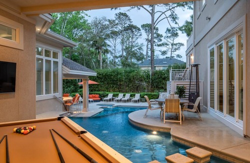 Palmetto Dunes House | 1 Brigantine 3rd Row Ocean Updated Gorgeous Luxury Vacation 8 BR Home Sleep 18 Private Pool Hot Tub