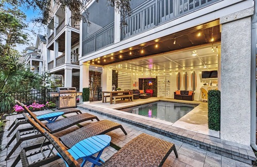 Folly Field House | 13SC Beach, Private Pool, 10 foot movie theater screen