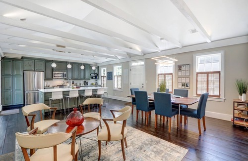 Historic District - North House | 1828 Cottage | Heated Pool in Private Garden | Sleeps 6 | Pets | On-Site Parking