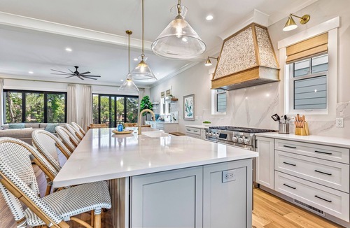 Folly Field House | 19 Sandcastle, Stunning New House, Free Heated Pool, 3 Blocks to Beach, 3D Home Theater, Elevator