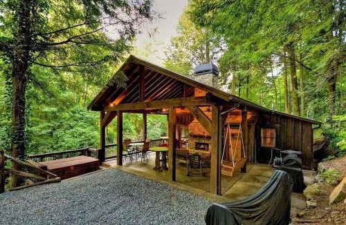 Cashes Valley House | Creekside R&R- Fish or Tube from Deck | Outdoor Living | Screened Porch | Hot Tub