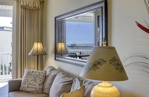 Folly Beach Villa | Easy walk to Downtown Folly Beach- Stunning Ocean and Pier Views!