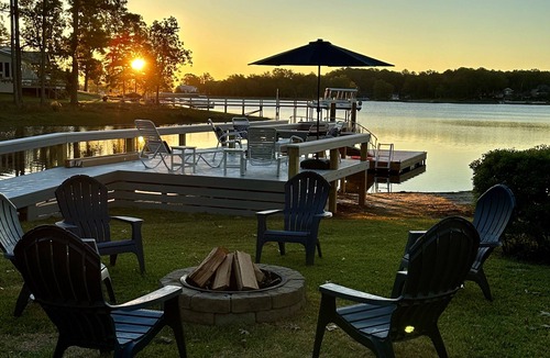 Chapin House | Panoramic Views, Dock w/Lounge Area & Wide Stairs into Lake, Private Boat Ramp