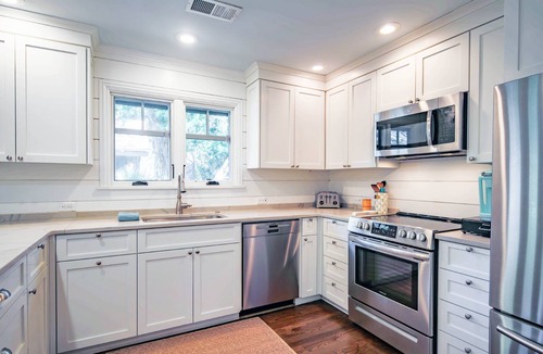 West Beach House | Slow Down & Reconnect in Renovated, Dog-Friendly Cottage, Four Minutes to Beach w/Great Back Dec