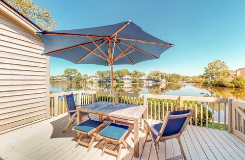Sea Pines Villa | Spacious family retreat w/water view, large deck, & perfect location