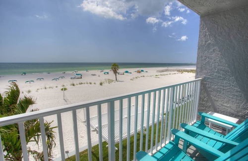 Treasure Island Condo | Stunning Views in this Beautifully Decorated Beachfront Studio with Private Balcony & Heated Pool