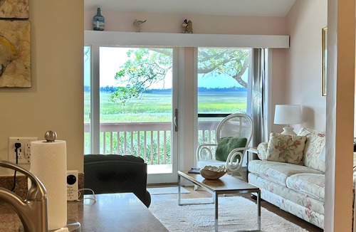 Saint Helena Island Villa | This villa is located on the back waters and canal; 0.2 miles from the beach.