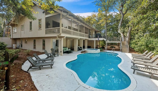 3rd Row Ocean Home in Sea Pines
