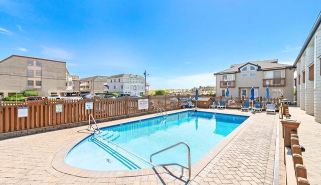 Beautiful Oceanfront Condo located on the beach with our own heated pool in Beach Haven