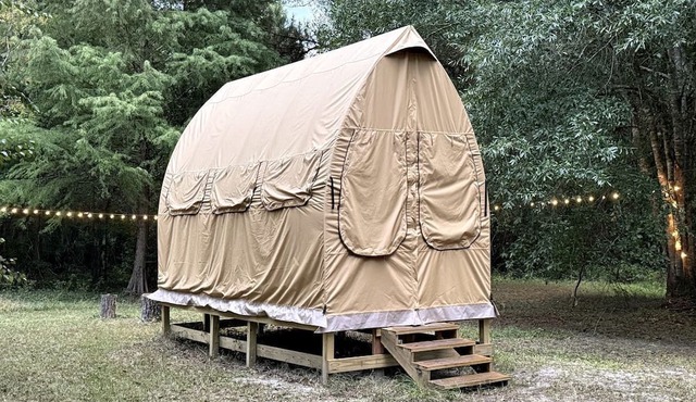 Canvas Cabin with Camp Grill and Cozy Outdoor Retreat in Branchville, South Carolina
