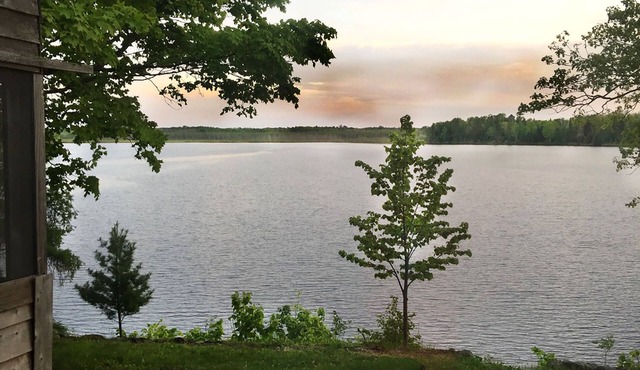 Cozy Lake Front Cabins perfect for summer, fall and winter in Emily