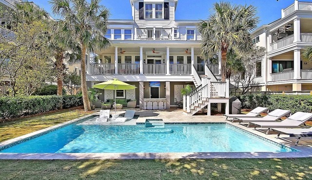 Exclusive 5K sq ft Home w/Backyard Oasis & Salt Water Heated Pool, Steps 2 Beach