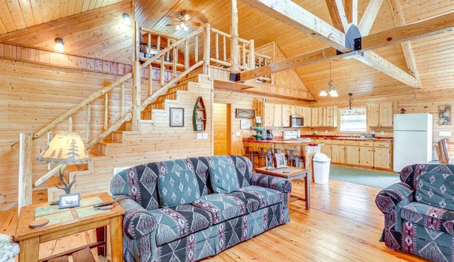 Fire Pit, Screened Deck: Riverfront Ozarks Cabin! in Melbourne