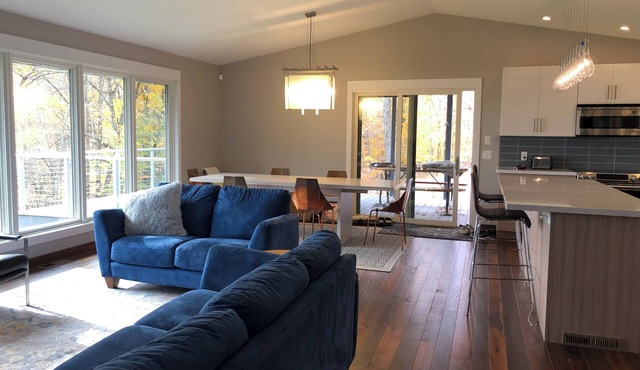 Modern retreat on Cedar Lake- quiet wooded lot with beautiful lake view! in Aitkin