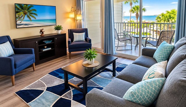 Newly remodeled with sunset views! Heated pool, private beach and family owned! in Tampa