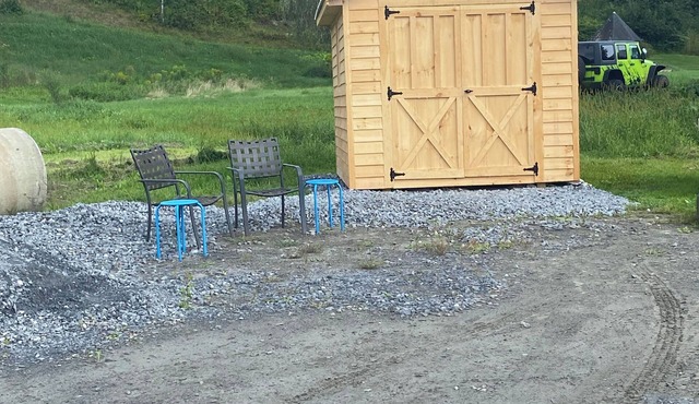 Off Grid Glamping Shed with River Access