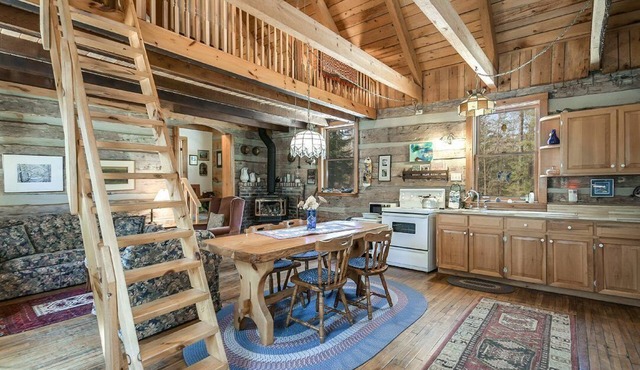 Rustic historical log cabin schoolhouse in Muskoka in Utterson