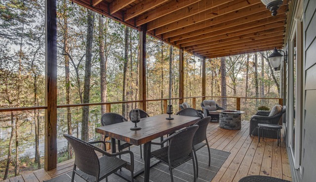 Waterfront Home w/3 Decks, Fire Pits and Hot Tub! in Terry
