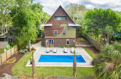 Folly Beach House | Wave House - Unique House with 2 Units - Private Pool - Steps to the Beach - Dog Friendly