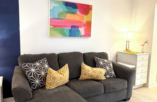 South Beach Apartment | Modern Sea Pines studio, beautiful water sunset views, across from beach