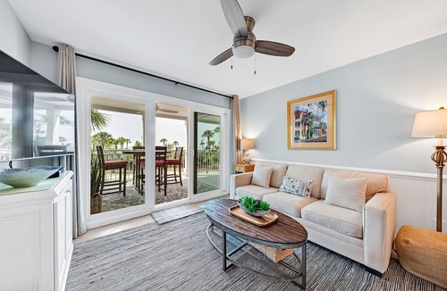 Seabrook Island Villa | Ocean View Atrium Villa! Two Bedrooms, Sleeps 6! Amenity access included! Great Outdoor Porch!