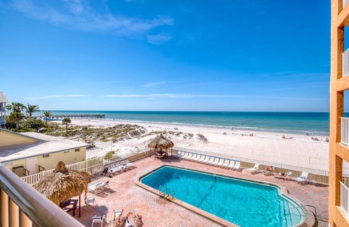 Indian Shores Condo | BEACHFRONT BEAUTY! Beach chairs & sun umbrella provided.
