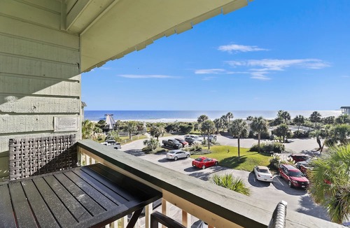 Isle of Palms Condo | Front beach sea cabin with amazing view, pool access, beach access, and pier!