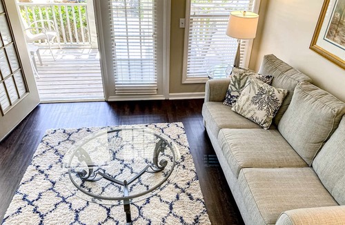 The Cottages Condo | Water view condo with covered deck, on site golf, AC, & WD close to beach
