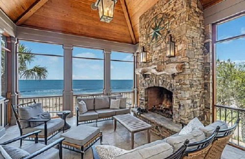Edisto Island House | EXCLUSIVE GATED 10,000 square foot OCEANFRONT MASTERPIECE: 1.2 OCEANFRONT ACRES!