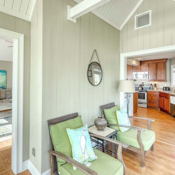 Dog-Friendly Waterfront Condo with Furnished Deck & Beach Views