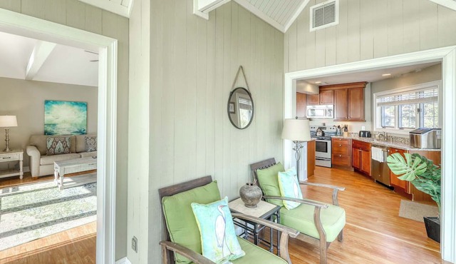 Dog-Friendly Waterfront Condo with Furnished Deck & Beach Views