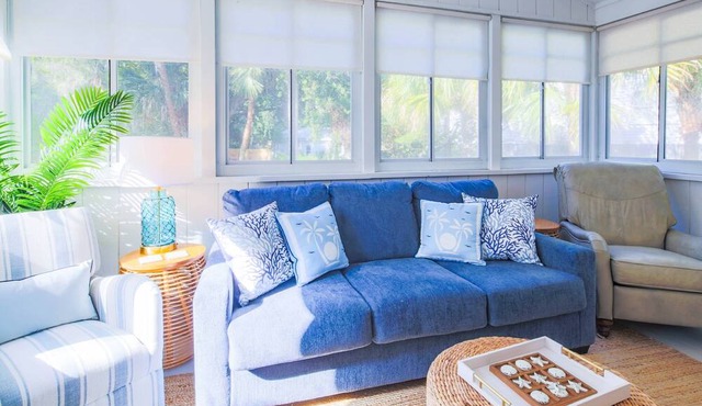 Escape to this Seaside Retreat w/Private Pool, Sundeck, Tropical Landscaping & 21 Palm Trees